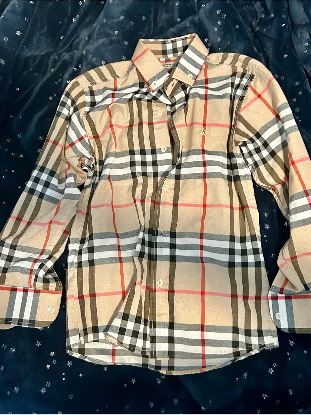 Burberry Classic Plaid Button-Up Shirt Youth 8-9